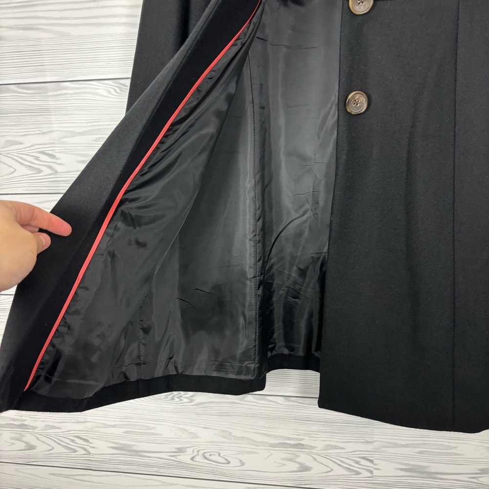J. Crew Factory Uptown Wool Dress Coat Black Size 12 - Picture 7 of 7